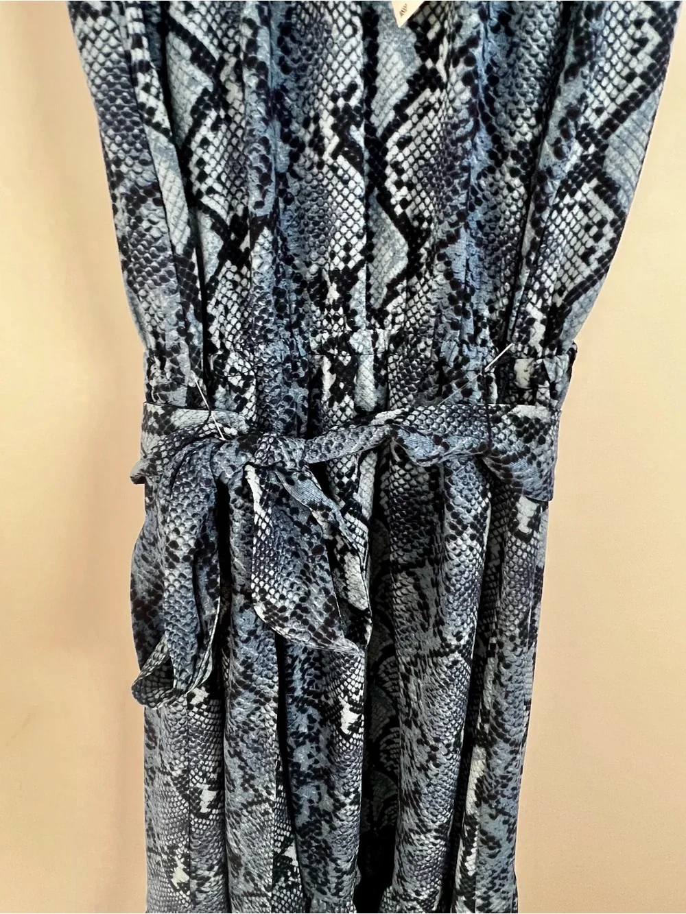 Michael Michael Kors Snakeskin Print Off Shoulder Ruffle Dress S NWT